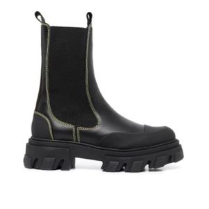 Ganni elasticated ankle ridge sole boots - SIZE 40EU